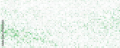 Light Blue, Green vector red banner with set of circles, dots. Donuts Background. Creative Design Template. Technological halftone illustration.