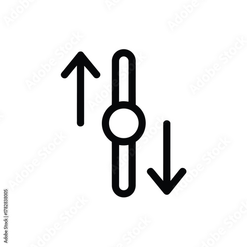 Control Symbol for Levels Adjustment with Slider and Arrows