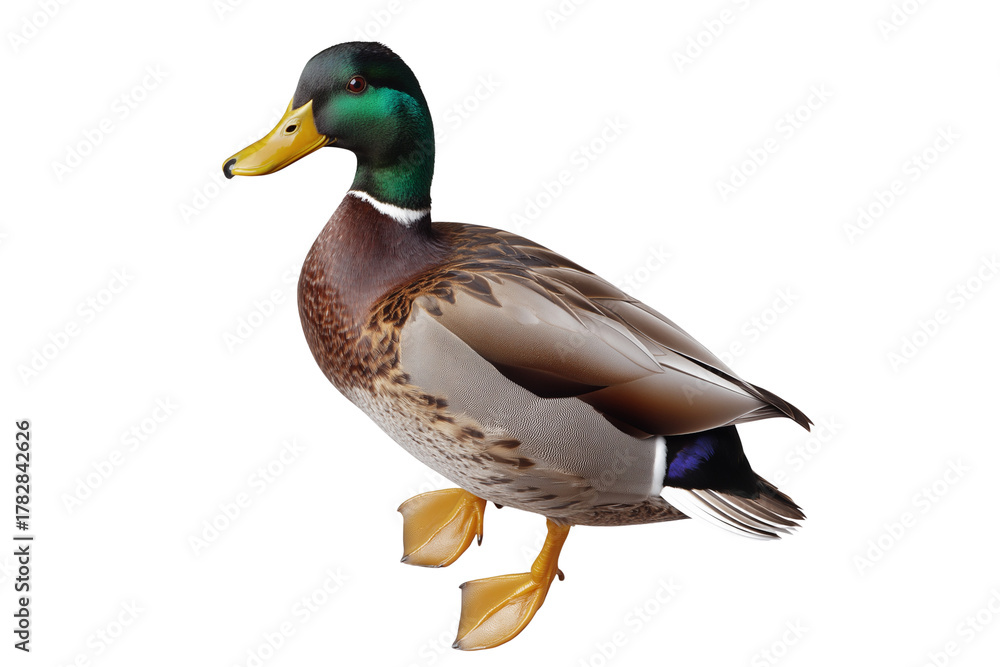 Obraz premium Mallard Duck Bird PNG Isolated on Transparent Background