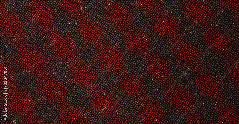 Fototapeta premium Macro of Red and Black Printed Dot Pattern on Paper