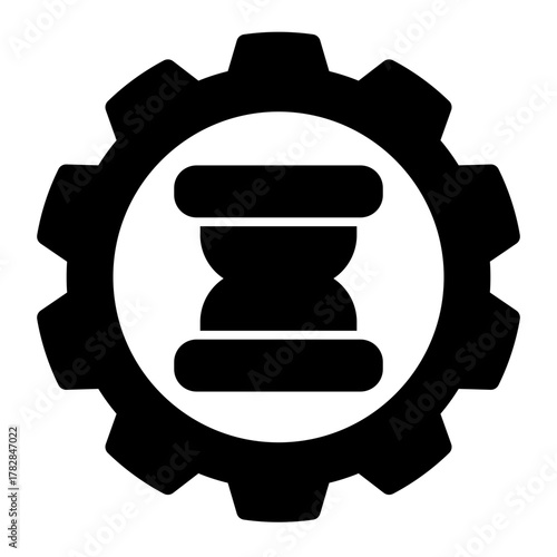 Work Process Hourglass Management Icon from Time Management Collection (Solid Style)