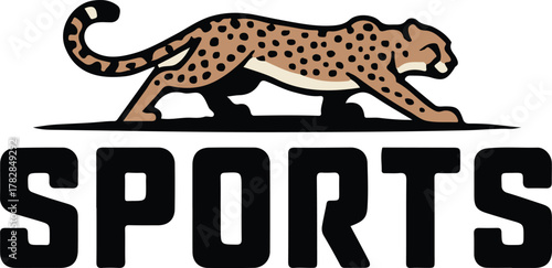 cheetah sports logo vector athletic symbol running animal mark