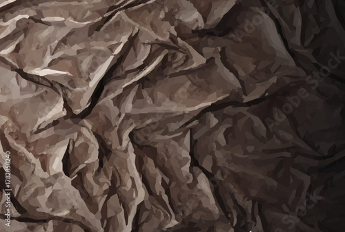 Light brown stone texture. Rough mountain surface. Close-up. Stone wall background for design. Wide banner. Panoramic. Eps 10