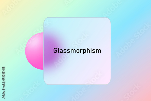 Abstract Gradient Background in Glass morphism Style. Eps 10