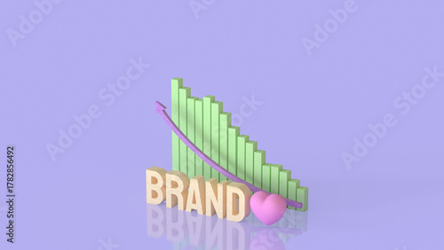 The Brand for Product or marketing concept 3d Rendering.