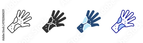 Rash Icon Set. Designed In Multi Style