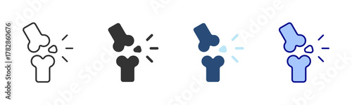 Osteoporosis Icon Set. Designed In Multi Style