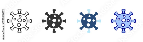 Covid Icon Set. Designed In Multi Style