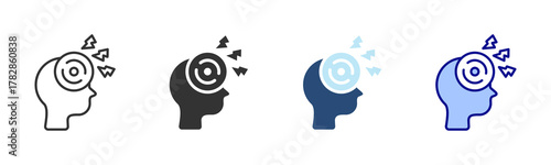 Headache Icon Set. Designed In Multi Style