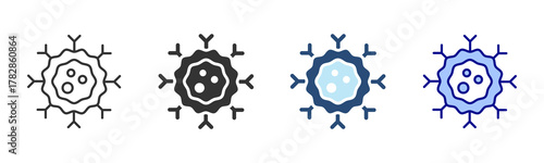 Cancer Icon Set. Designed In Multi Style