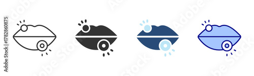 Herpes Icon Set. Designed In Multi Style