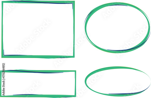 green abstract colorful text box frames decorative borders shapes