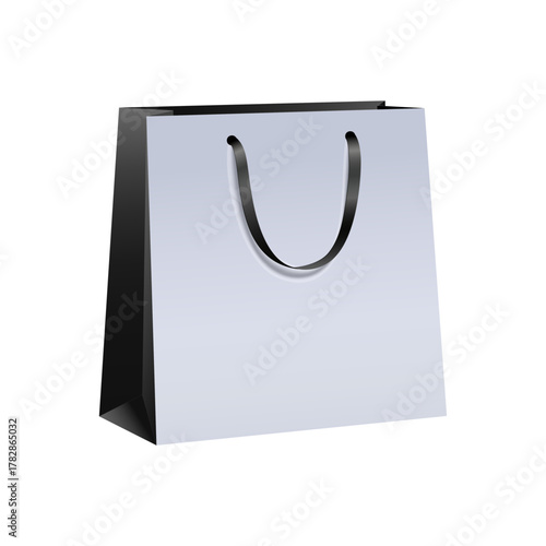 A clean vector illustration of a shopping bag symbolizing retail, commerce, and purchasing concepts.