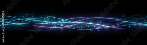 Blue particle light lines technology