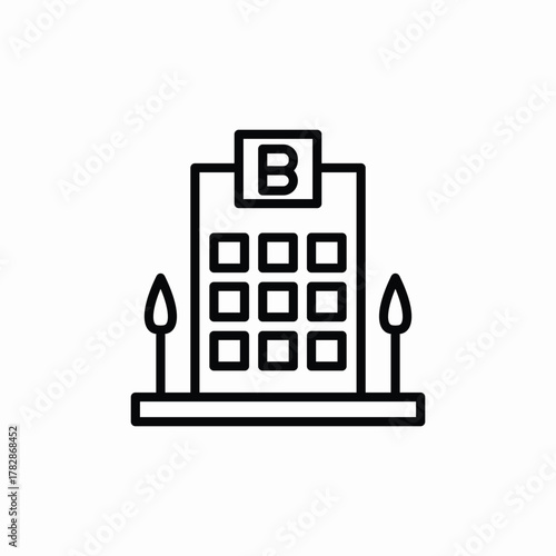 bank building icon sign vector