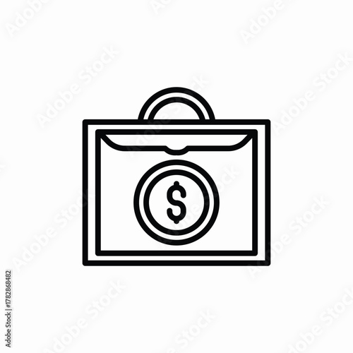 business portfolio icon sign vector