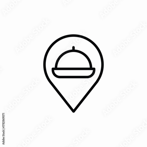 restaurant location icon sign vector