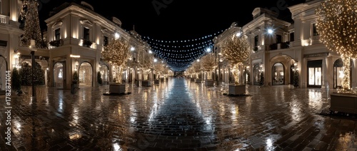 Fototapeta Naklejka Na Ścianę i Meble -  New Year lights up Italys luxury streets