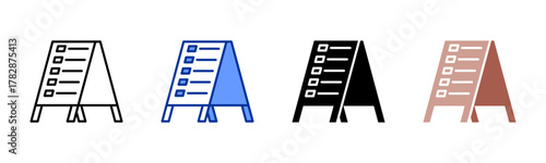 Menu Board icon sheet multiple style collection