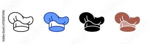 Chef Hat icon sheet multiple style collection