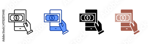 Digital Payment icon sheet multiple style collection