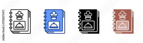 Recipe Book icon sheet multiple style collection