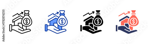 Property Investment icon sheet multiple style collection
