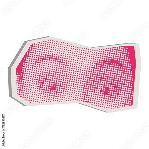 Woman face expression sticker cutout