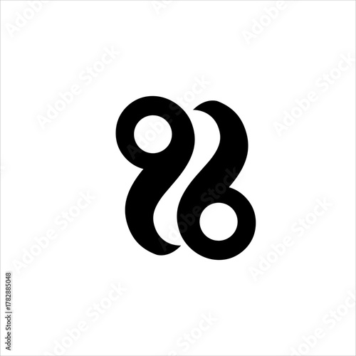 Number 96 logo design with an infinity concept.