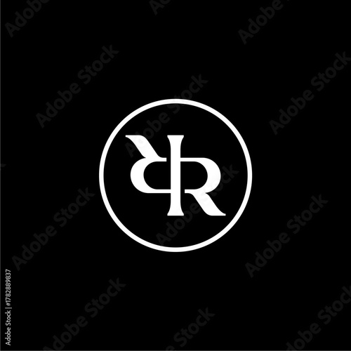 Letter R RR logo template. Unique modern creative logotype. Vector icon.	
