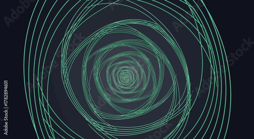 Abstract Spiraling Vortex of Light and Shadow.