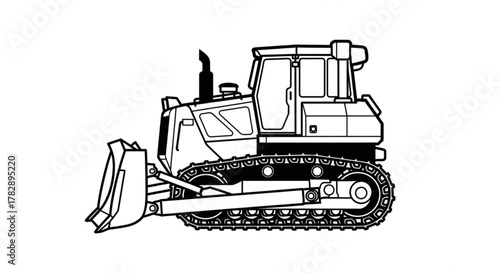Vector ilustration of buldozer 3