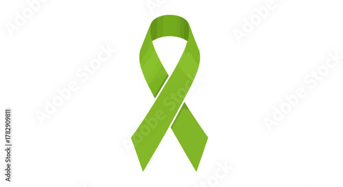 A simple green awareness ribbon symbol