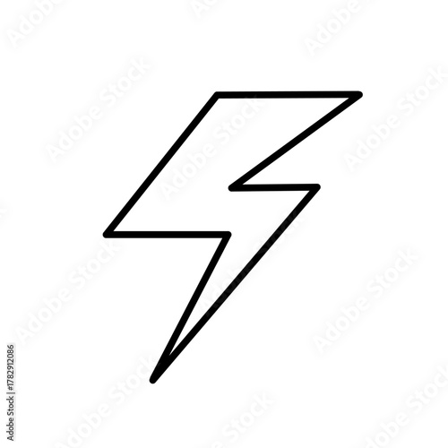 lightning icon isolated on white background