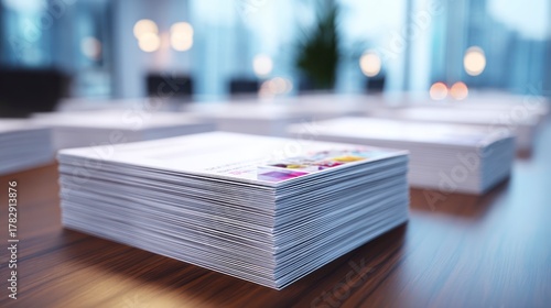 Stacked printed materials