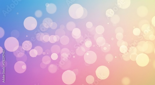 Soft Bokeh Lights Background in Pastel Gradient