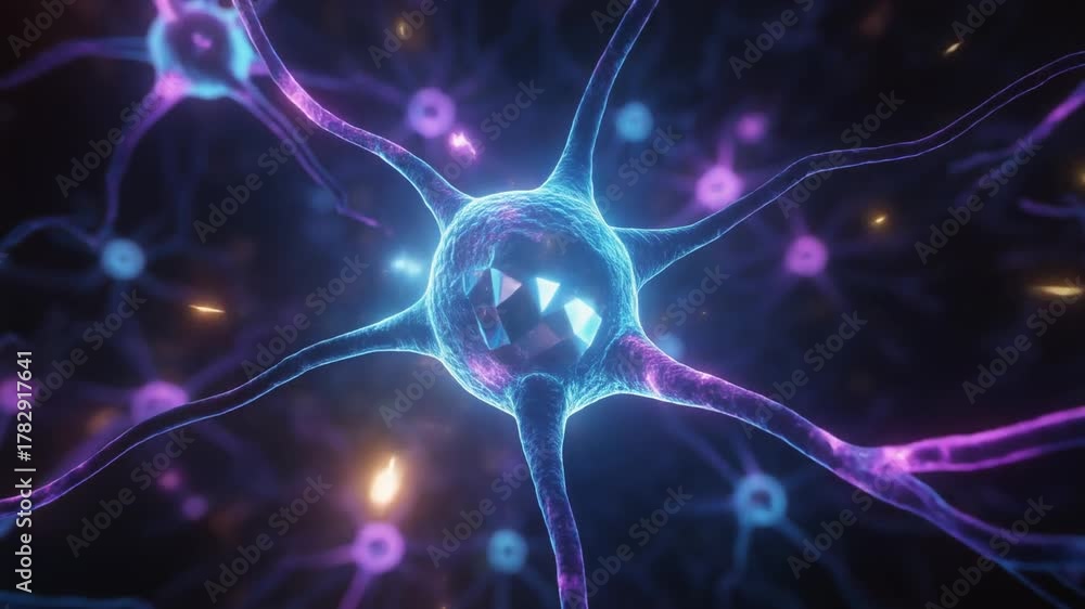 Floating camera movement through firing neural networks inside human ...