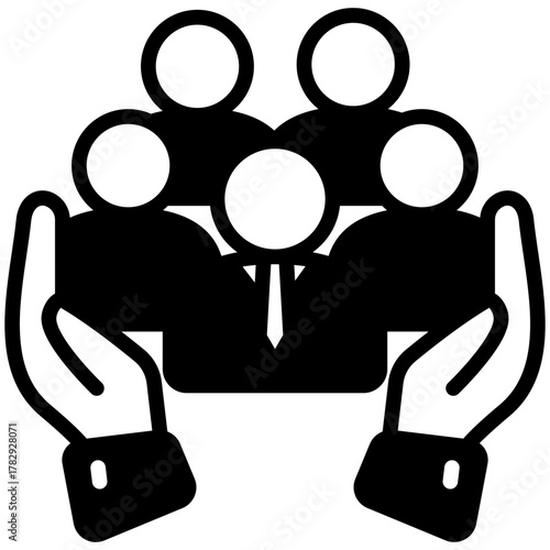 Community Care Mini Illustration Icon. Use For Modern Concept, Print, Ui, Ux Kit, Web And App Development. Vector Related To Business Finance, Management And More