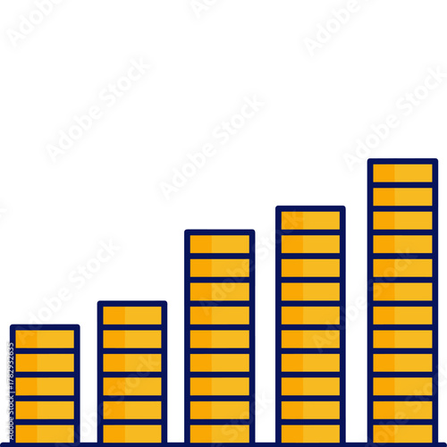 コインの金貨がきらきらと積み上がり、ステーブルコインの成長、希望、繁栄を象徴