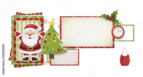 christmas card with santa claus