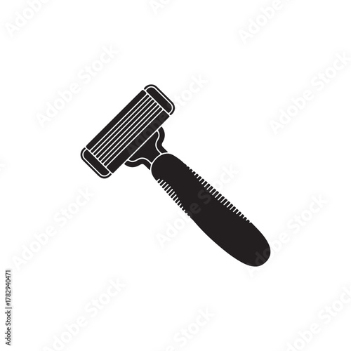 Disposable Razor Black and White Icon Design Element on Isolated White Background
