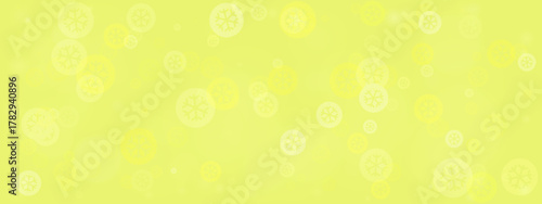 Abstract light yellow background with delicate circular snowflake-like motifs, perfect for festive, winter, or cheerful design elements
