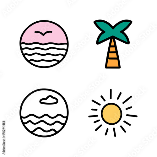 cute Beach & Vacation Icon Pack