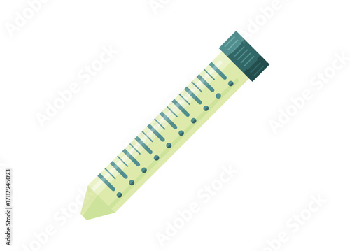 Centrifuge tube. Simple flat illustration.