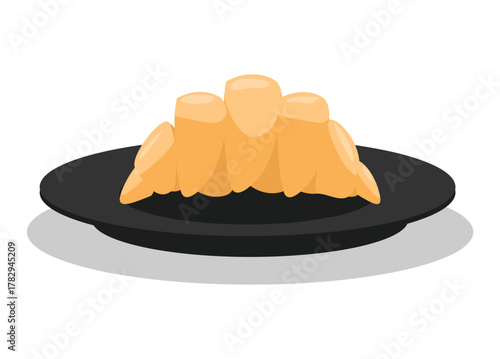 Croissant bread. Simple flat illustration. 