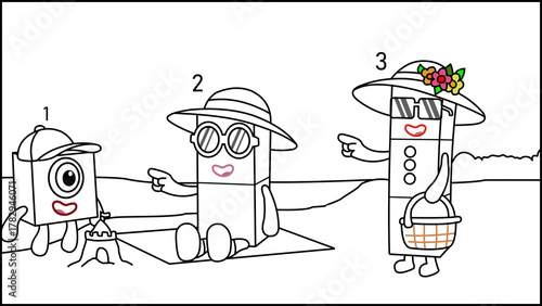 illustration of a cartoon image of a fun game