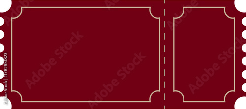 Retro Stylized Red Circus Ticket – Classic Admission Icon