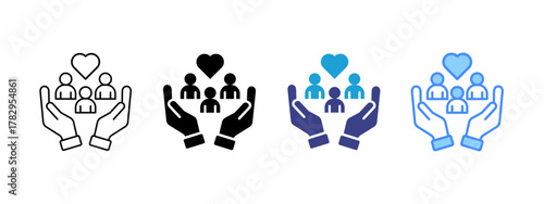 Customer Care  icon set multiple style collection