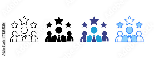 Ratings  icon set multiple style collection