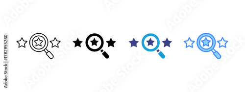 Search  icon set multiple style collection